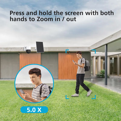 2MP 1080p CMOS sensor Zonnepaneel aangedreven WiFi IP-camera voor nachtzicht buiten