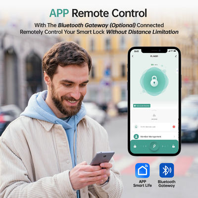 Aluminium deur slim slot met WiFi en Tuya Keyless Entry Keypad Control