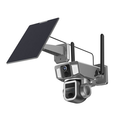 Zonnecamera 4MP draadloze buitenbeveiligingscamera met nachtzicht en NIVIEW App Control