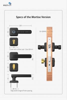 Wifi verbonden Bluetooth toegangslot Handle voor moderne eenvoud stijl deur slot