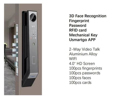 Wifi-aangedreven slim slot met 3D-gezichtsherkenning en U Smart go app compatibiliteit