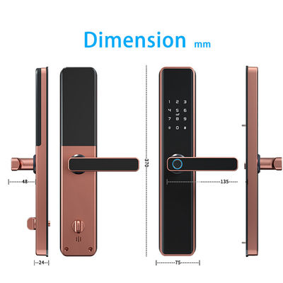 APP-gecontroleerd vingerafdrukdeurslot voor aluminium-houten stalen deuren Tuya Smart TT Lock
