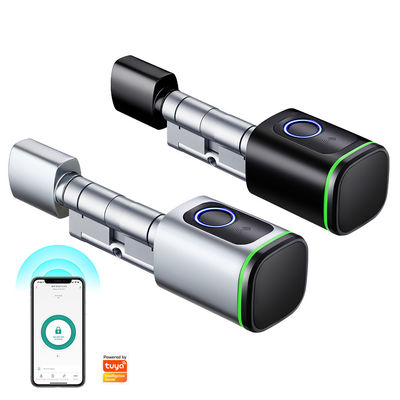 Mobile APP Control TUYA Smart Fingerprint Door Lock met Silver Twist Type Door Opening