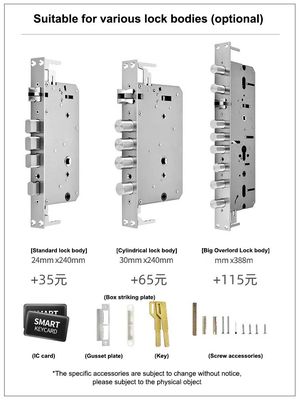 100 capaciteit slim metalen deur slot met sleutel ontgrendelen en vingerafdruk/wachtwoord/kaart