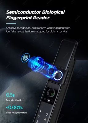 Digitaal slim slot voor houten deuren 3D gezichtsherkenning TUYA App Waterdicht IP64 Wifi