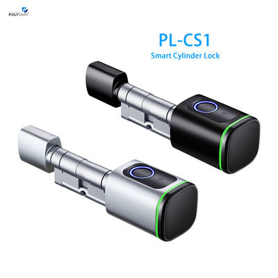Polymath Silver Smart Door Lock Sleutelloze vingerafdruk en IC Card Control Dimensie