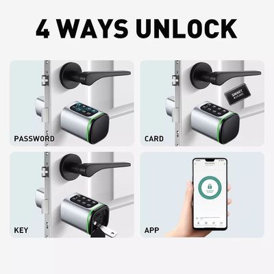 Ontsluit uw houten deur gemakkelijk met Silver Smart Cylinder Lock Password Ontsloten