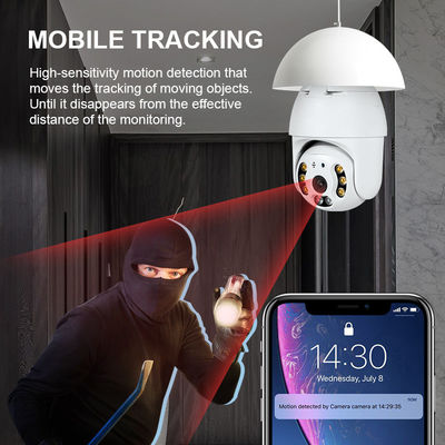 360 graden HD-bewaking PTZ-beveiliging Wifi Cctv-netwerkcamera voor slimme gloeilamp