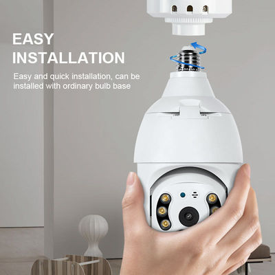 360 graden HD-bewaking PTZ-beveiliging Wifi Cctv-netwerkcamera voor slimme gloeilamp