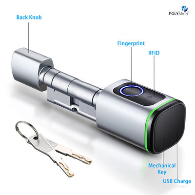 Steel Door Digital Tuya App Cards Password Smart Cylinder Lock met geheugenkaartopslag