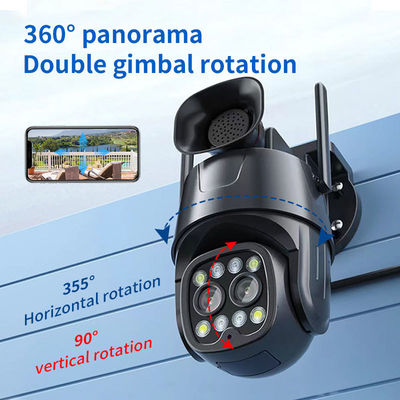 2.8 8mm Dual Lens PTZ IP Camera met Hybrid Zoom Human Detection en Audio Capability