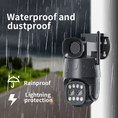 2.8 8mm Dual Lens PTZ IP Camera met Hybrid Zoom Human Detection en Audio Capability