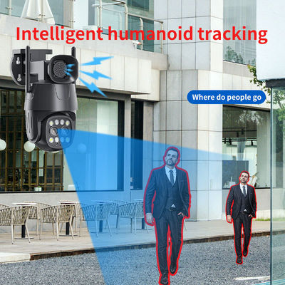 2.8 8mm Dual Lens PTZ IP Camera met Hybrid Zoom Human Detection en Audio Capability