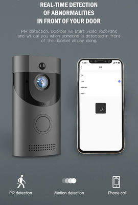 1080P-resolutie Wifi-netwerk Draadloze camera intercom Smart Tuya deurbel voor houtglas