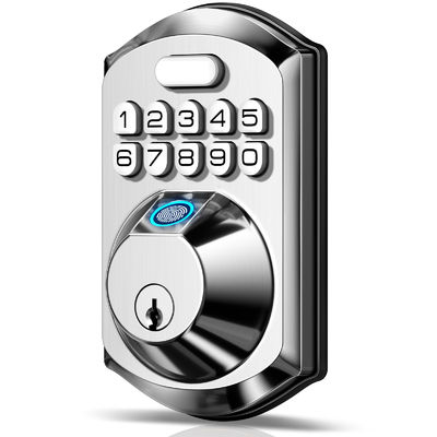 Sleutelloze toegang vingerafdruk deur slot Tuya Smart Memory Card Data opslag Optie Grijs