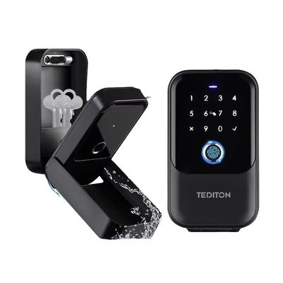Vingerafdrukslezer WiFi-connectiviteit Deadbolt voor thuis Hotel Appartementen Office Zwart