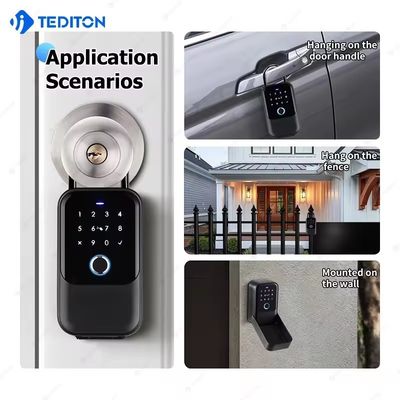 Vingerafdrukslezer WiFi-connectiviteit Deadbolt voor thuis Hotel Appartementen Office Zwart