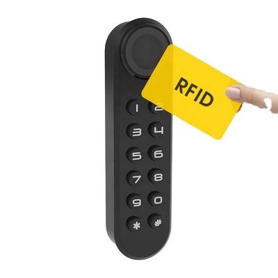 Zwart-wit beveiliging elektronisch digitaal kast slot met vingerafdrukken ladekast slot