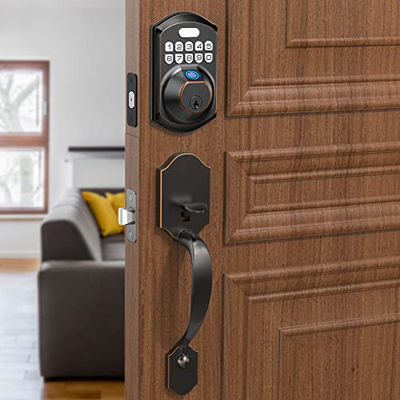 Concurrentiële Home Tuya Elektrische vingerafdruk Sleutelloze deurgreep Smartlife Lock Door Set
