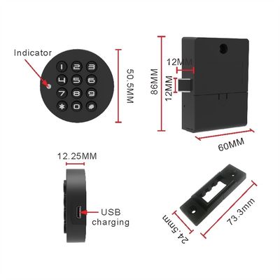 Glazen deur kluis kluis elektronische toetsenbord combinatie slot met Blue Tooth Network