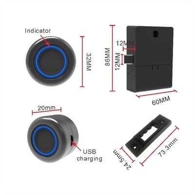 Home Office Elektronisch zink legering vingerafdruk sleutellose ladeslot voor de privacy van het kabinet