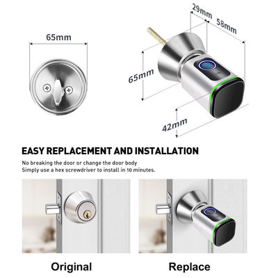 Beveilig uw huis met TUYA WiFi BLE Smart Bedroom Door Lock Cylinder en Memory Card