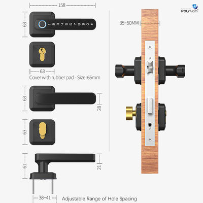 App Ontgrendelen Hoge beveiliging Elektronisch deur slot voor huis Hotel Appartement 158mm*63mm*61mm