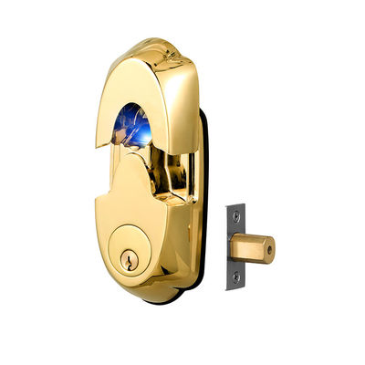 Houten deuren Hoog beveiligd Goudkleurig Waterdicht Glijdend Slimme vingerafdruk deur slot 42,1 * 35,6 * 51,5 cm