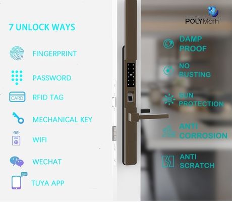 Zwarte digitale cerraduras Electronica Smart Technology Security Sleutel slot met WiFi netwerk