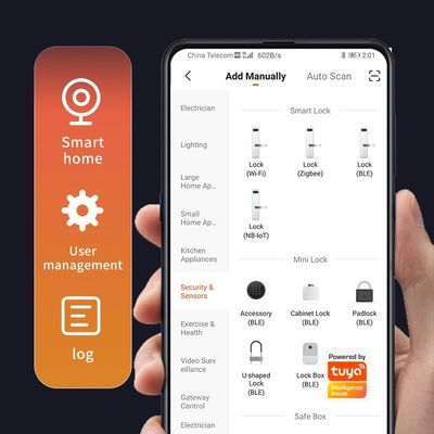 Aluminiumdeur TUYA Smart Lock met vingerafdrukherkenning en geheugenkaartopslag