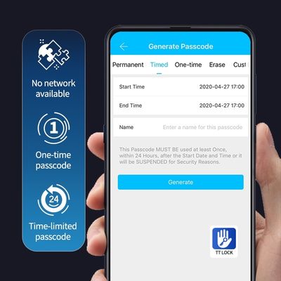 Zinklegeringsbeveiliging Door slot vingerafdruk elektronisch slim slot voor hotel appartement