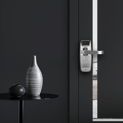 Houten deur vingerafdruk sleutel wachtwoord ontgrendelen slimme huis beveiliging deur slot met batterij