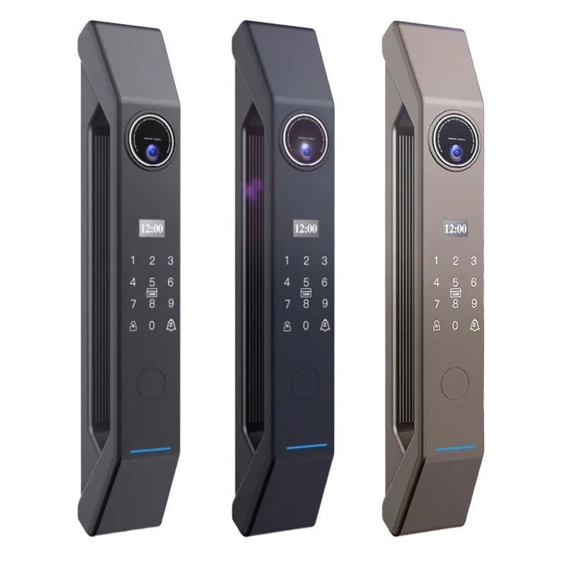 100 capaciteit slim metalen deur slot met sleutel ontgrendelen en vingerafdruk/wachtwoord/kaart