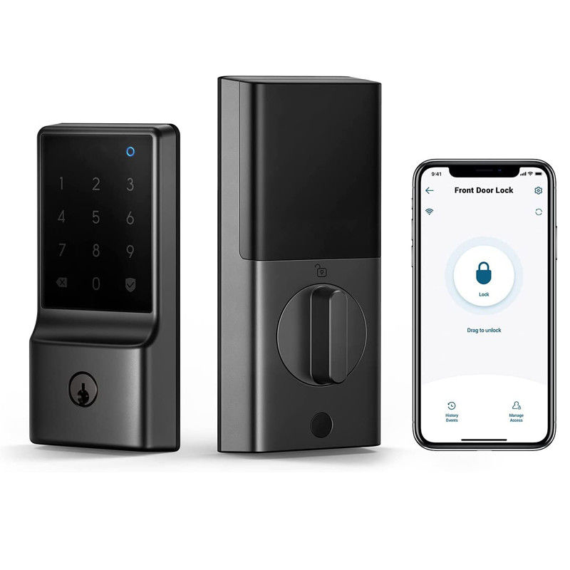Modern minimalist Tuya Face Code Hotel Camera Slim Deadbolt Nfc Intelligent Automatisch Waterdicht Systeem Sleutelkaart Buiten Smart Door Lock