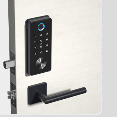 Zwart Smart WiFi Tuya Vingerafdruk Digitaal deur slot Ontsluit met code APP en vingerafdruk