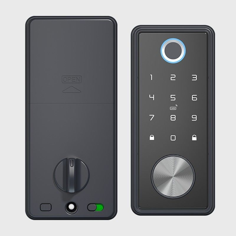 Aluminiumdeur TUYA Smart Lock met vingerafdrukherkenning en geheugenkaartopslag