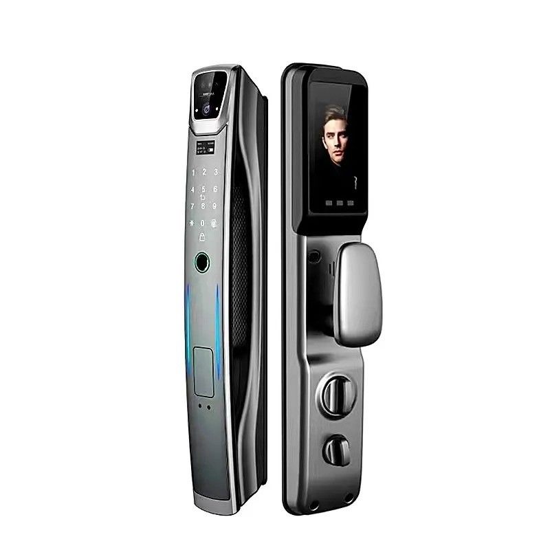 Smart Tuya Wifi 3D gezichtsherkenning vingerafdruk digitale slimme deur slot voor staaldoring
